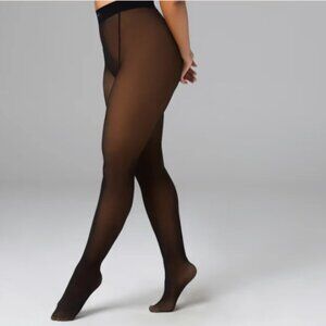 Fleece Lined Tights XS in Tan